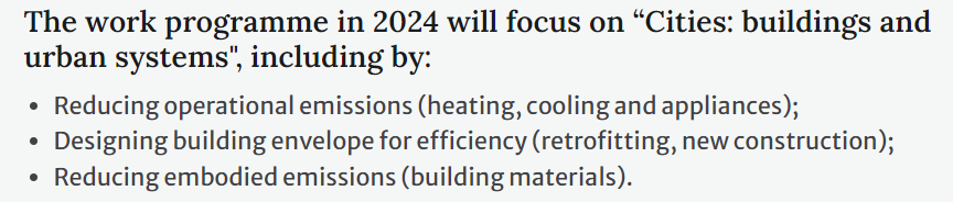 The Mitigation Work Programme will convene in Bonn its 3rd Global Dialogue (27/05) and Investment-Focused Event (28 am-29am). Our focus? - Policies for buildings decarbonisation, see 👇 - Structural barriers to mitigation investment - 'Pitch Hub' for countries' projects