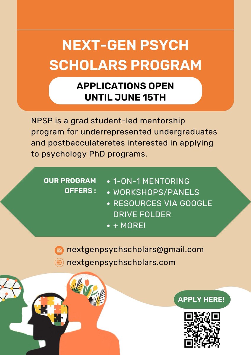 Recruitment for our fifth year is now open! Please fill out this form z.umn.edu/NPSP24-25 if you are interested! Sign ups close on June 15, 2024! Please share!