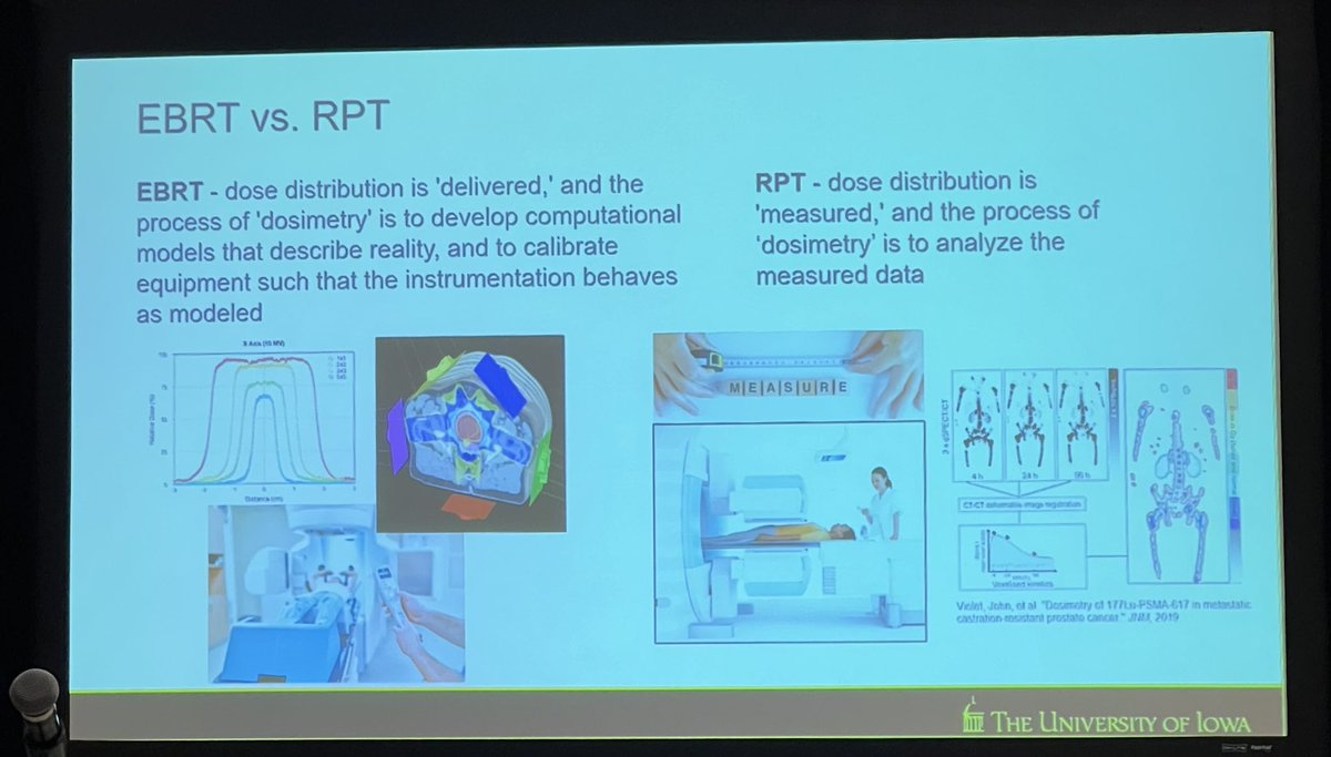 Stephen Graves, MD, DABR, gives a talk on the comparison of EBRT and RPT.