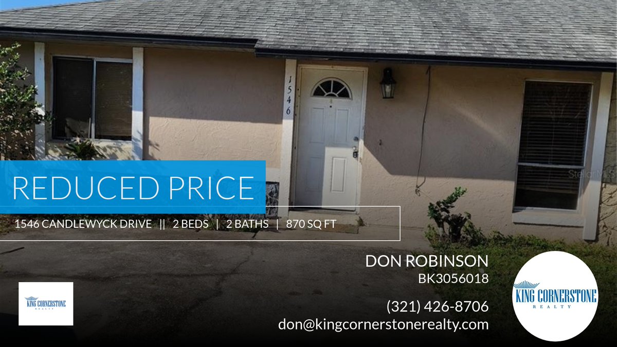 📍 Reduced Price 📍 This recently reduced home at 1546 Candlewyck Drive in Orlando won't last long, so, don't wait to set up a showing! Reach out here or at (321) 426-8706 for more information! #OrlandoRealEstate #Realtor #Wind... homeforsale.at/1546_CANDLEWYC…