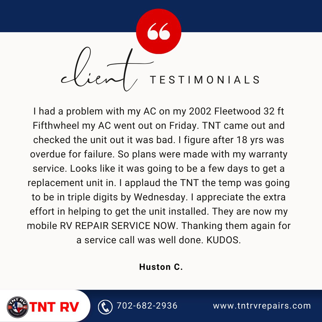 TNT RV efficiently coordinated with my warranty, earning my trust as my go-to mobile RV repair service. 🔧❄️

#tntrv #rvlife #rv #motorhome #rvliving #nomad #tinyliving #campinglife #outdoors #tinyhome #rving #rvtravel