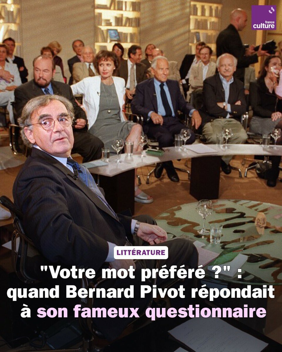 Tous ses invités se voyaient poser les dix fameuses questions à la fin de l'émission. Pour l'ultime 'Bouillon de culture', Bernard Pivot, qui vient de mourir à 89 ans, y répondit lui-même. ➡️ l.franceculture.fr/8eV