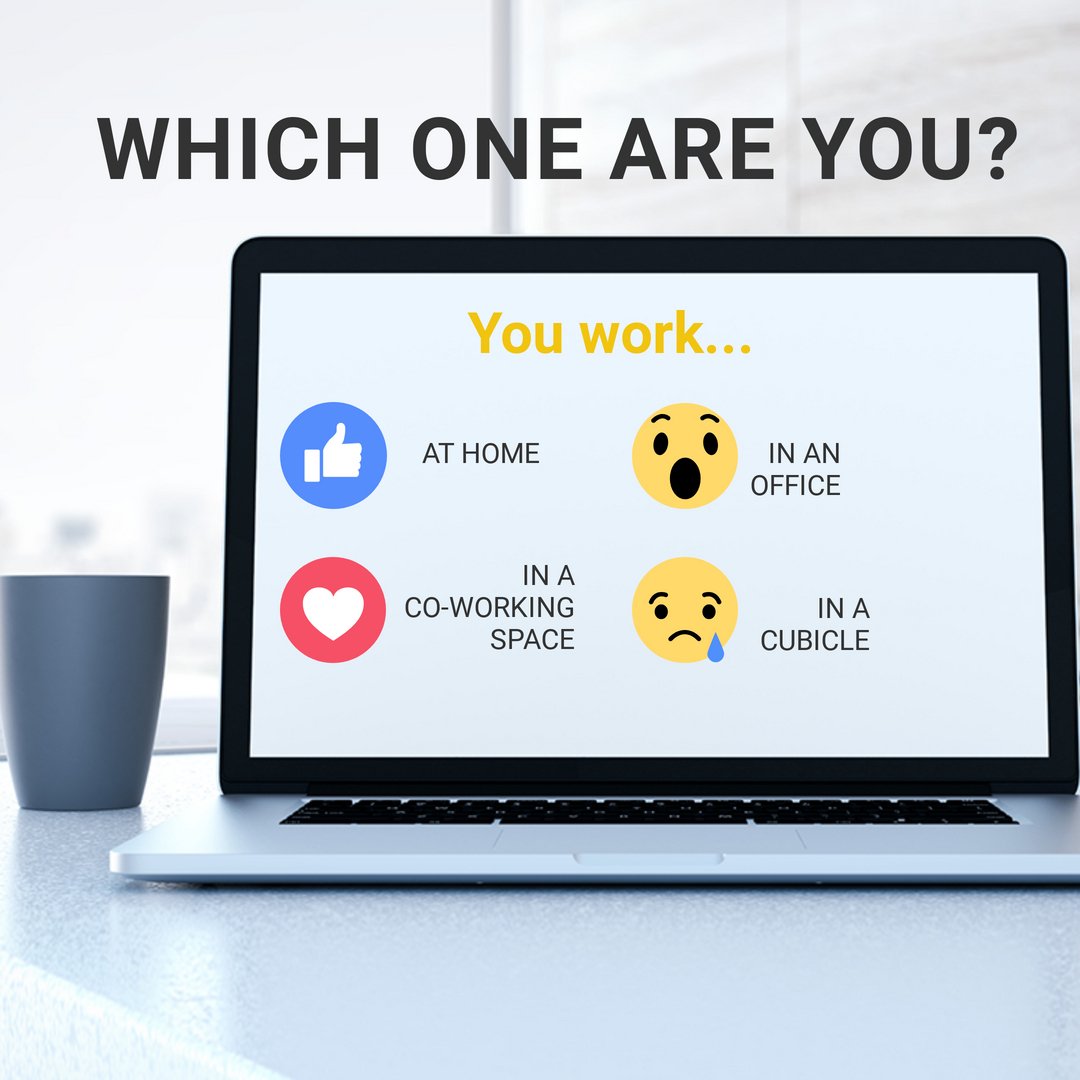Happy Monday! 😊 Where's your workspace: Office or Home? Drop your emoji below! 👇

#WorkStyle #SOCIALDEALER #SocialMedia #CarDealership
