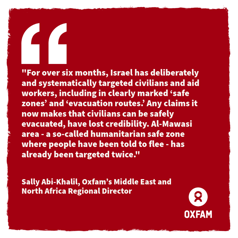 REACTION: Oxfam reaction to Rafah evacuation order Full reaction: oxfam.org.uk/media/press-re…
