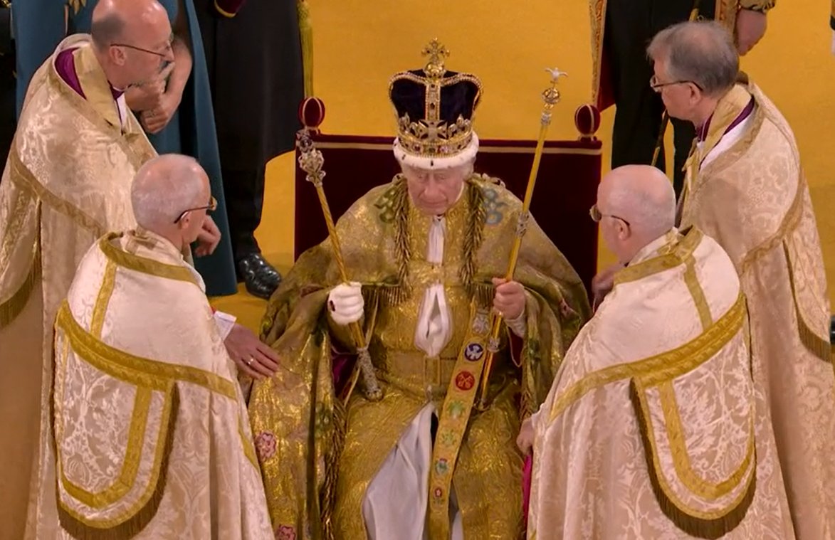 Charles III, a crowned king #Coronation