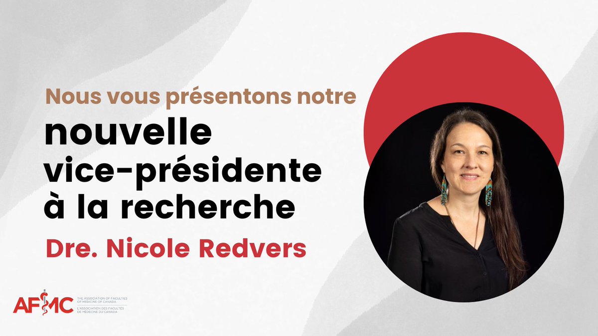 📢 Excellente nouvelle ! Nous sommes heureux de présenter notre nouvelle vice-présidente à la recherche, Dre Nicole Redvers. Découvrez l'annonce complète pour en savoir plus sur @DrNicoleRedvers : bit.ly/44wCxMB #RechercheEnSanté