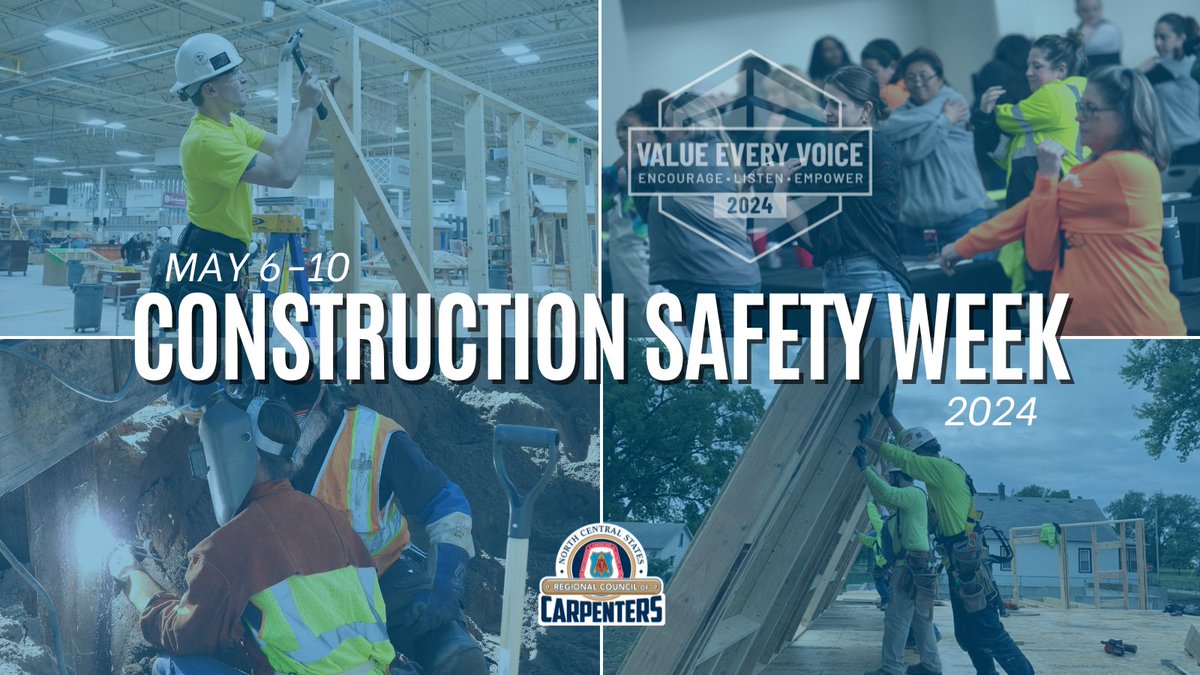 Construction Safety Week is May 6-10! This year’s theme, ‘Value Every Voice,’ emphasizes everyone’s role in team safety. It’s about empowering every individual to voice their ideas, needs and concerns on the job. #ConstructionSafetyWeek #ValueEveryVoice