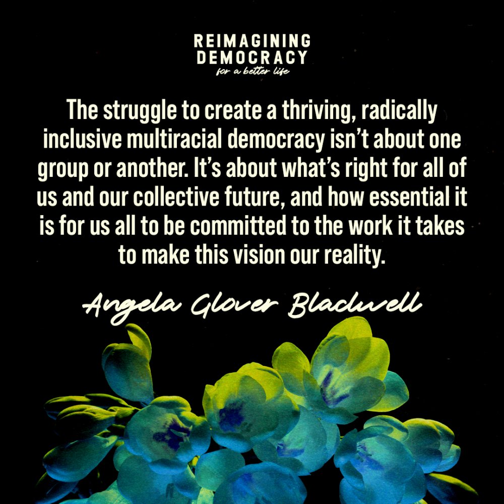 Exciting news! The first episode of the Reimagining Democracy for a Good Life Podcast is LIVE. Join @Policylink's Angela Glover Blackwell as she explores what Los Angeles can teach the nation about building a multiracial democracy that represents ALL policylink.org/reimagining-de…