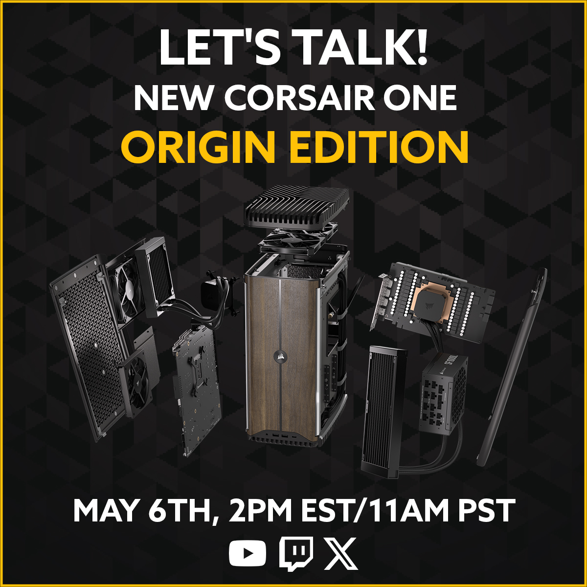 We are so excited for the release of the CORSAIR ONE ORIGIN EDITION so we are having a livestream today at 2PM EST/11AM PST to talk all about it. Join us at twitch.tv/originpc