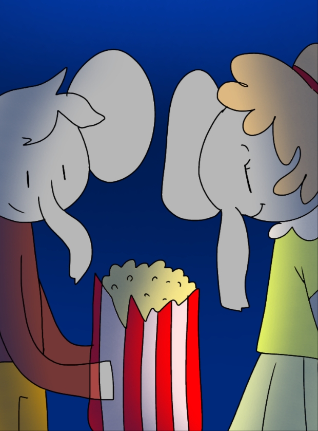 Popcorn 🍿 #food #eating #popcorn #boyfriend #girlfriend #lovers #romance #Elephant #animals #creature #animalalphabets #date @AnimalAlphabets