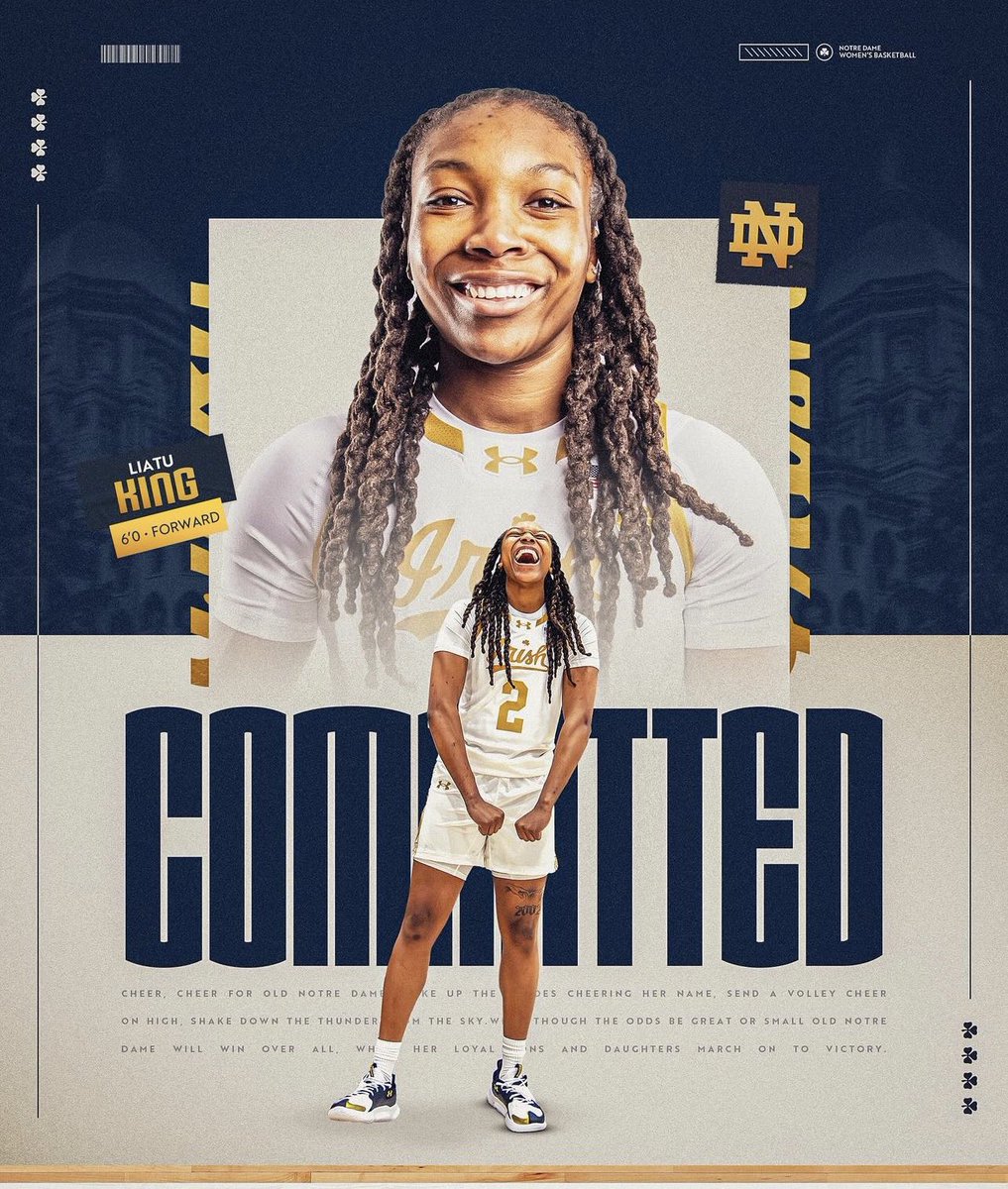 BREAKING: Liatu King (6’0 PF/Pittsburgh) has transferred to Notre Dame!

King averaged (18.7) points, (10.3) rebounds, and (1.8) steals this past season. 👀