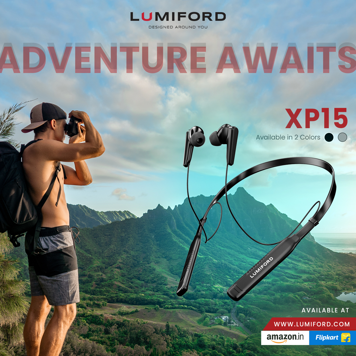 Embrace the Adventure with #Lumiford #XP15 #Neckband! 🎧✨

🛍️available at Lumiford.com, Amazon and Flipkart 🛒 🔗

#Adventure #MusicOnTheGo #ExploreWithNeckband #SoundAdventure #WirelessFreedom #TravelCompanion #MusicEverywhere #AdventureAwaits #StayConnected