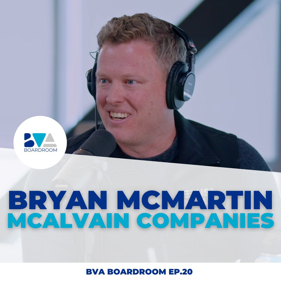 New episode with <a href="/bryanmcmartin/">Bryan McMartin</a> on the BVA Boardroom Podcast! 

From Boise roots to leading business development at <a href="/TeamMcAlvain/">McAlvain Companies, Inc.</a>, Bryan discusses career development, community impact, and his dedication to giving back. 💥

Listen/Watch: bvadev.com/podcast