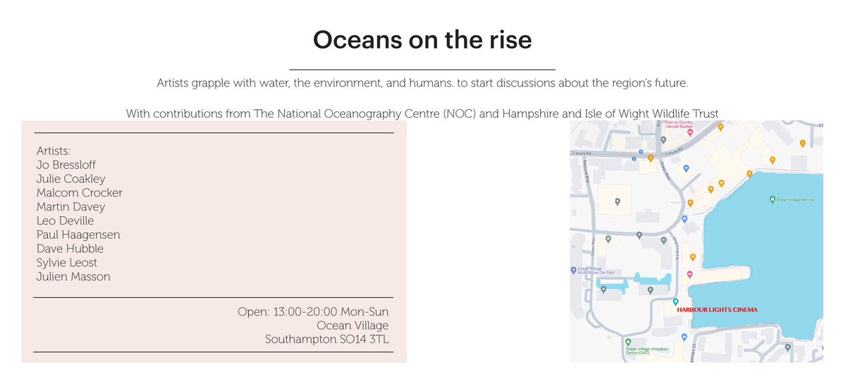 Oceans on the rise exhibition until the end of May. Featuring contributions from the NOC and local Artists reflecting on our changing coastal landscape and the rise of the Oceans @pintofscience @NOCsouthampton 
#climatechange #oceans @climanosco #culturesouthampton #sciArt