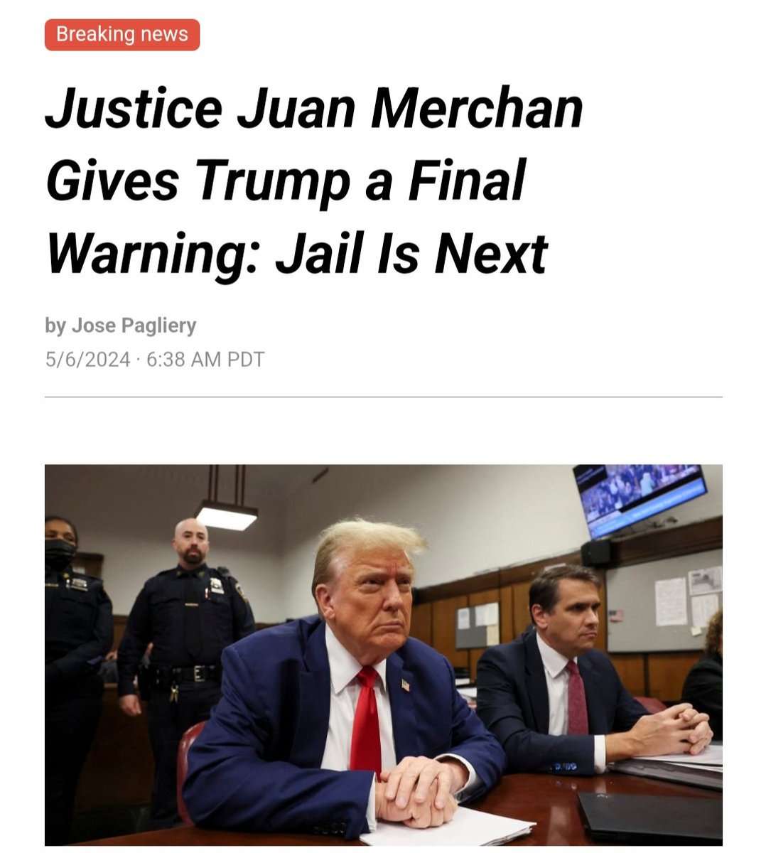 NO ⚖️ JUAN MERCHAN CAN GO 🖕 HIMSELF
@xDaily @XNews @TCNetwork @NEWSMAX @JudgeJeanine @dbongino @theblaze @JustTheNews @RSBNetwork @realDonaldTrump #Trump2024NowMorethanEver to #KAS
#TrumpPOTUS47 For ✌️ ON Planet 🌎
#AbrahamAccords & 2 #MAGA 👍🇺🇸👍