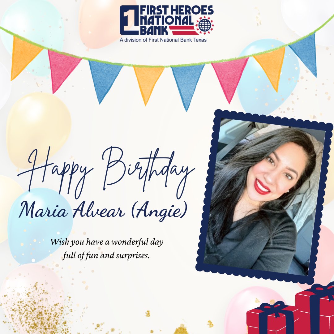 Happy Birthday Maria! Wishing you a day filled with joy, laughter & unforgettable moments. Thank you for being a valued part of our journey! 🎂🎈
#Servingthosewhoserve #fhnbtx #Firstheroes #happybirthday #celebratingyou #birthdayjoy #teamcelebration #grateforyou