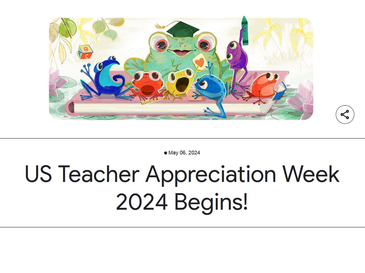 Happy Teacher Appreciation Week! We could never tell you how much we appreciate all the hard work and care that you put into the world! Check out the Google Doodle today! #ItBeginsWithTeachers #TeachersRock