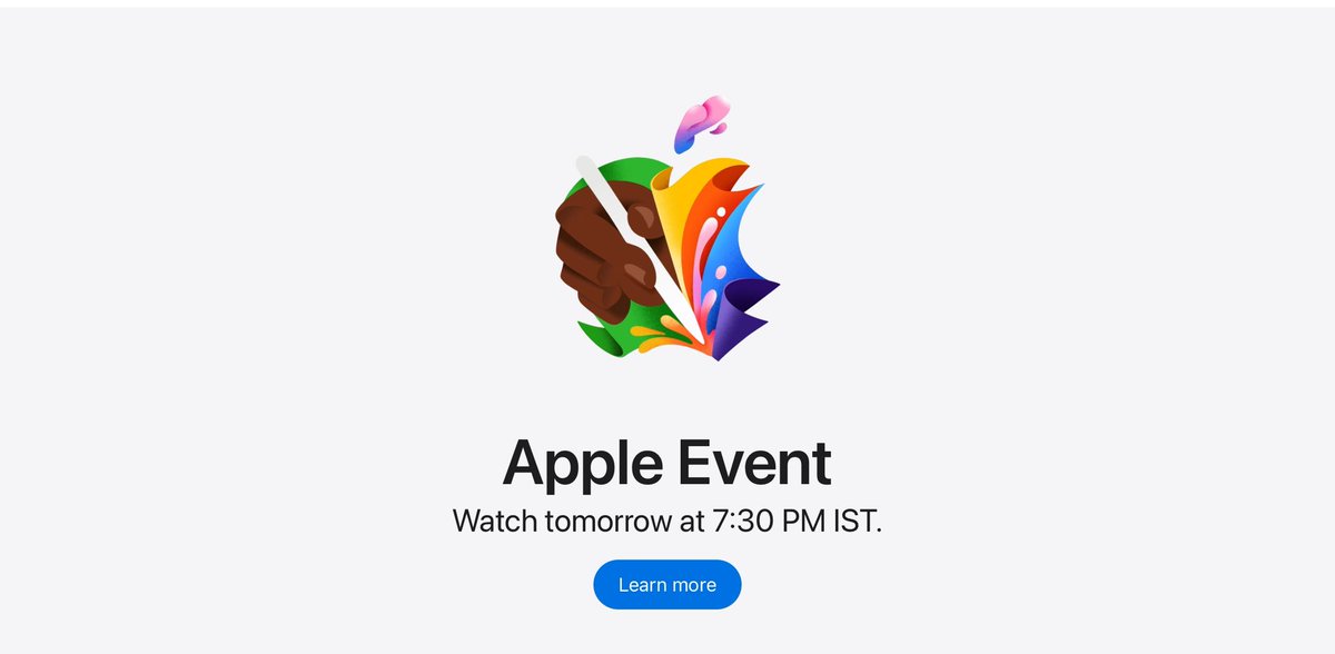 Are you ready to draw on an ‘OLED’ iPad? Well, tomorrow it is possible😀 Join the Apple event tomorrow at 7:30 pm Indian time🇮🇳
#AppleEvent