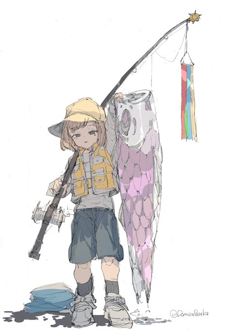 「fishing rod」 illustration images(Latest)