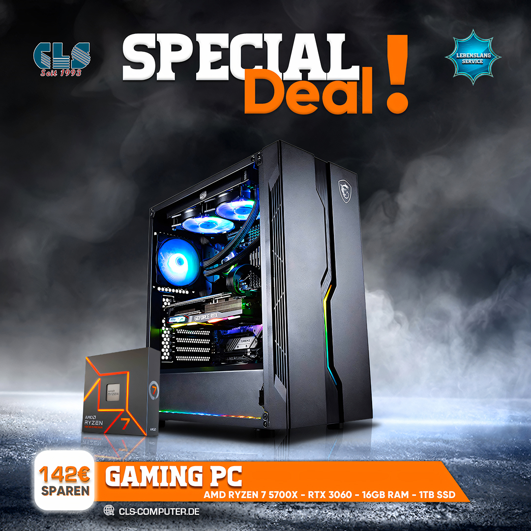 🔥 AMD Ryzen 7 + RTX 3060 Gaming PC - €142 Rabatt! Optimiere jetzt dein Setup!

🔗 Klicke hier: cls-computer.de/gaming-pc-amd-…, aber sei schnell, das Angebot ist begrenzt!

#AMD #ryzen7 #gamingpc #powerperformance