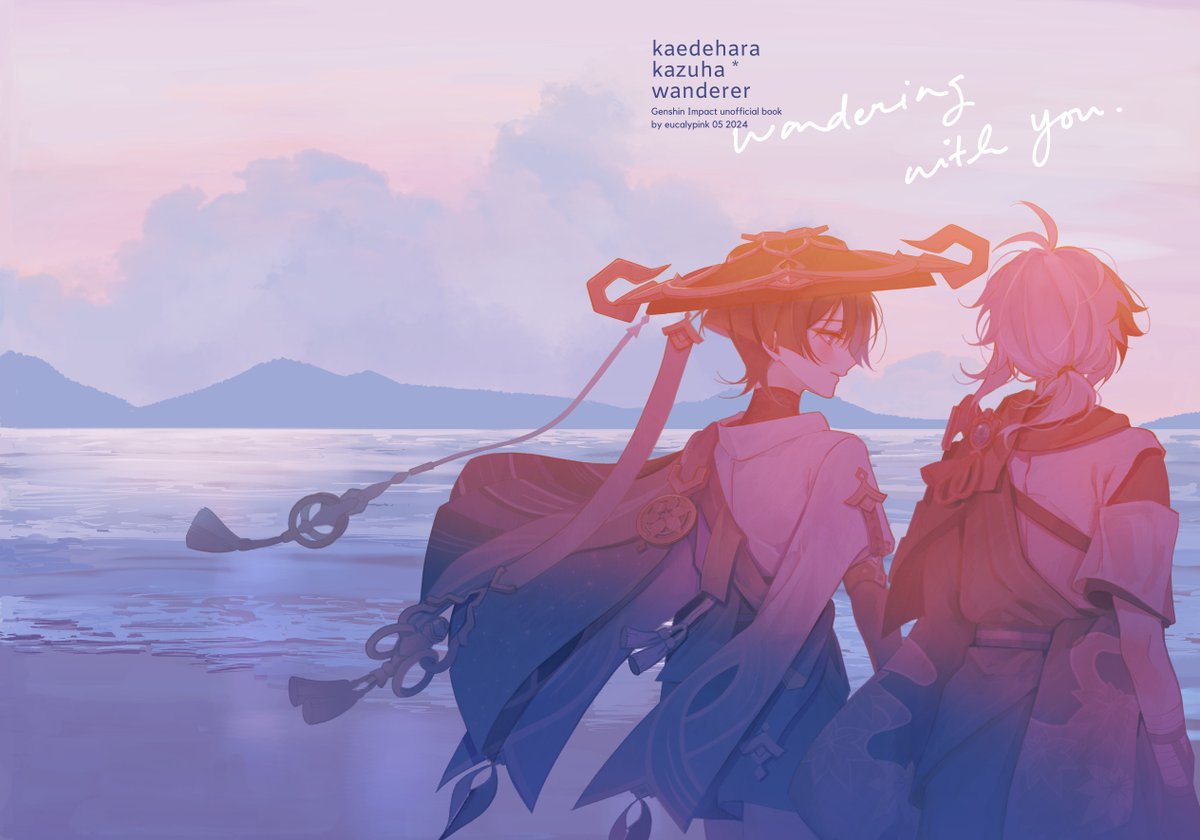 eucalypink's tweet image. [RT appreciated 🩷]

🌷Sample of my #kazuscara fan book🌷

"Wandering with You"
Kaedehara Kazuha x Wanderer
Genshin Impact
32p / A5 / English
Price TBA

Available at J51a Sat &amp;amp; Sun @ Comic Frontier 18 #comifuro18 
[1/3]