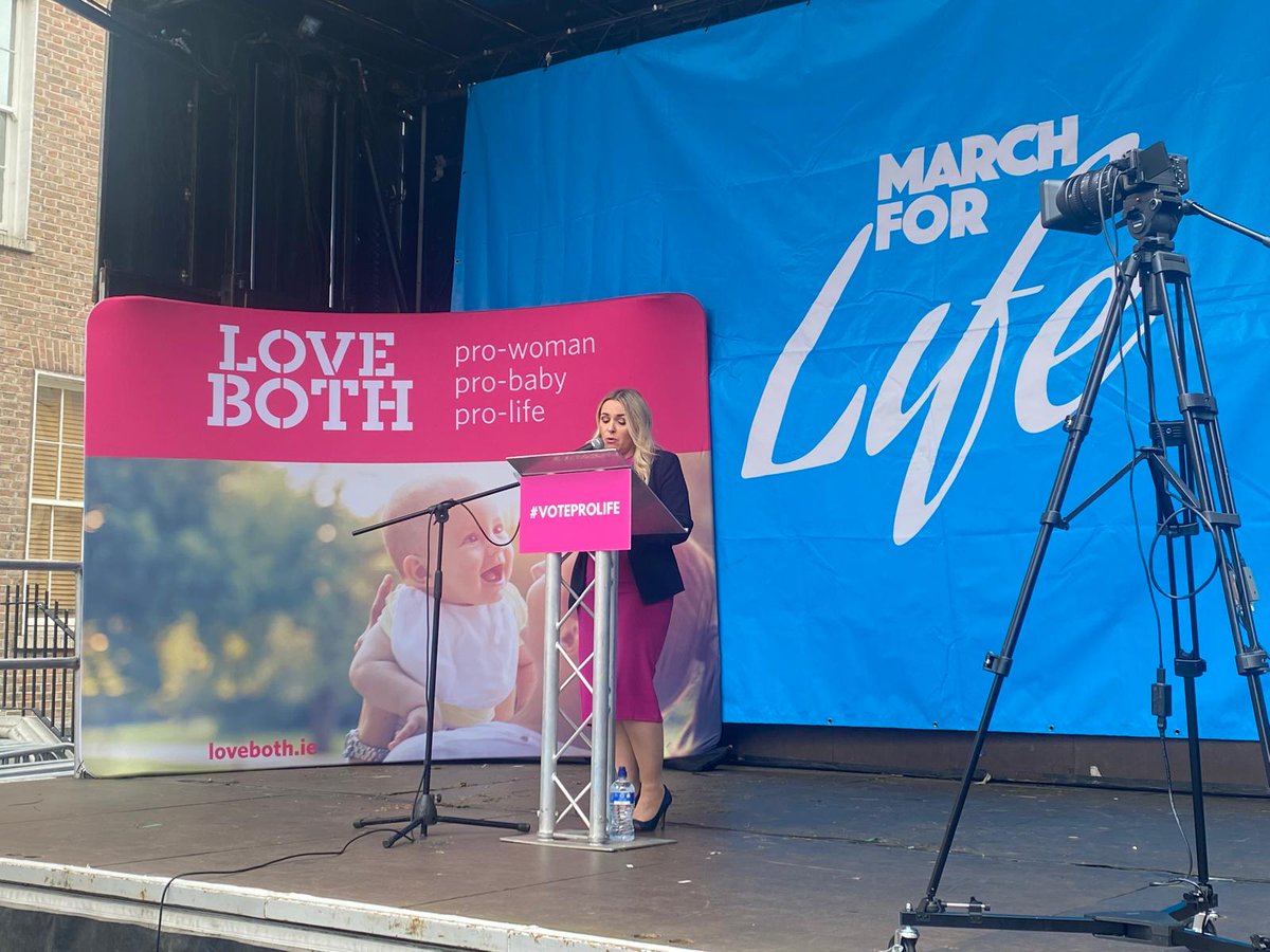 In her address, @CNolanOffaly said that “while it’s devastating to see abortion numbers increase rapidly under the new law, the veil at last is finally being lifted”

#voteprolife #marchforlife #marchforlife2024 #prolife