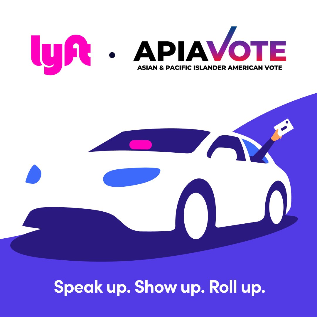 Good morning! We’re excited to announce we are partnering with @Lyft to help you #RollToThePolls this Election season. Use code 'APIAVOTE25' in the Lyft app for a $25 ride credit to the polls. Valid from now until November 9, 2024 🛴󰣔🚗