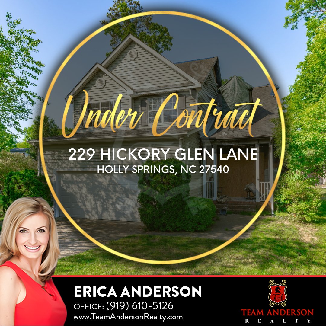 What a great way to brighten up a rainy Monday! Congratulations to our sellers! ✨ 🥂 

#UnderContract #hollyglen #ncrealestate #hollysprings #TeamAndersonRealty