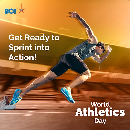 May 7th marks the celebration of World Athletics Day, a day dedicated to promoting awareness and appreciation for athletics among the youth worldwide. Happy World Athletics Day! #BankofIndia #WorldAthleticsDay