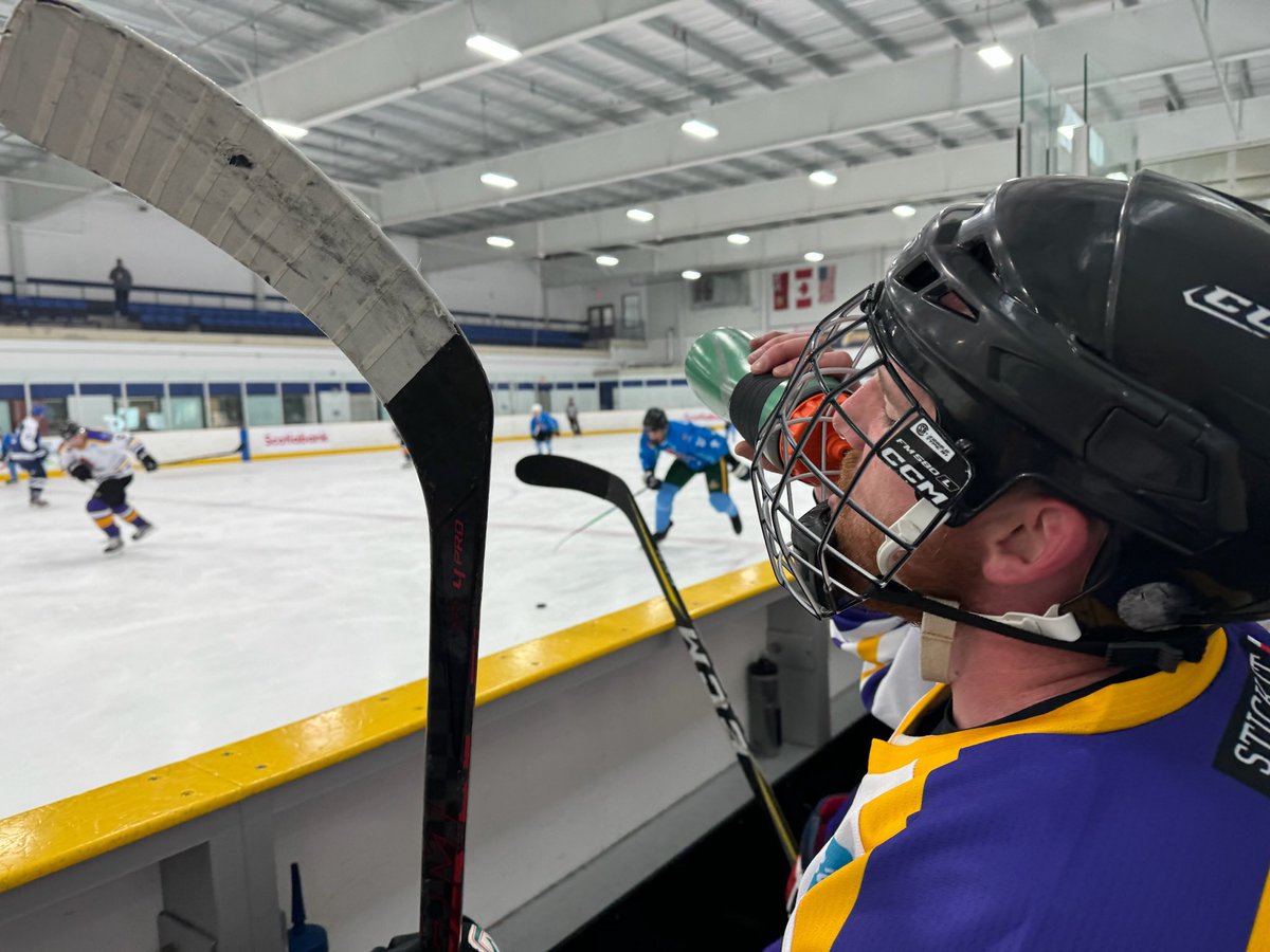 Always an honor playing for a tremendous cause at #baycrestproam. Thanks to @ScotiabankPond and #buckinghamsports for letting us outfit the team this year like Polly’s Pies! #Stickit2Alz #TheLateGame