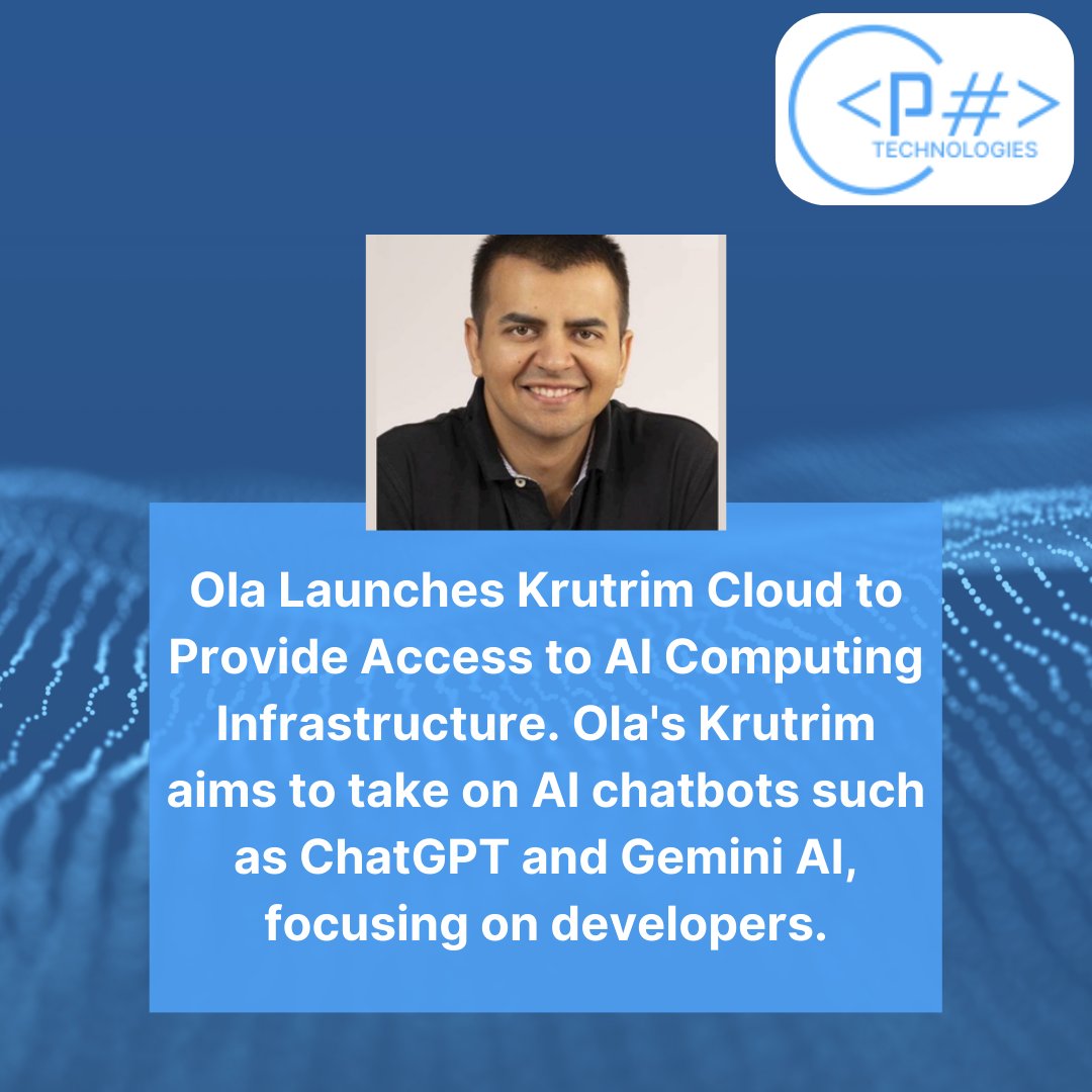 Ola has just launched Krutrim Cloud, offering access to AI computing infrastructure for developers. 

#OlaKrutrim #AIInfrastructure #Developers #CloudComputing #ArtificialIntelligence #Chatbots #Innovation #TechNews #DeveloperTools #AIComputing #TechInnovation #MachineLearning