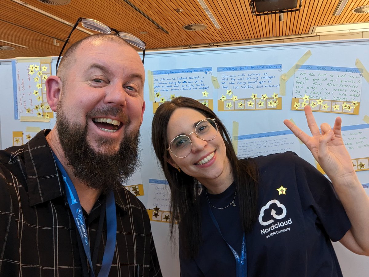 KrisFreedain's tweet image. #OpenSearchCon Unconference team @laysauchoa 😀