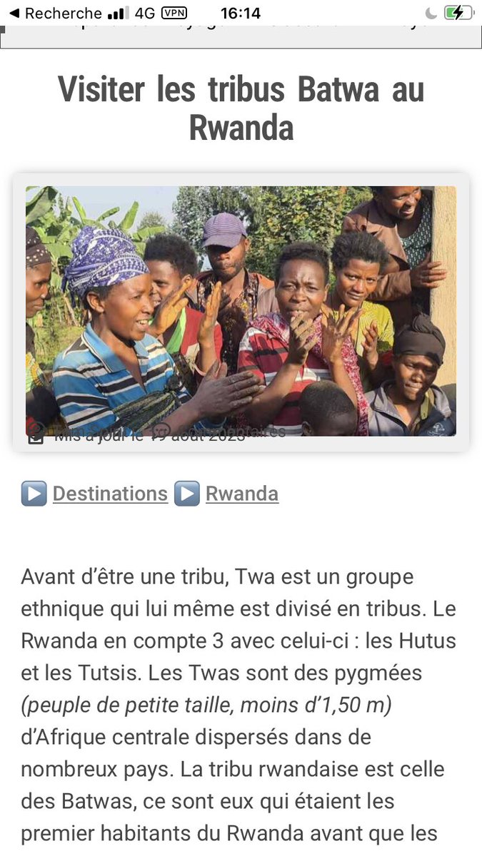 Les batwa rwandais ne font partie d'aucune administration rwandaise, ils n'ont pas de généraux dans l'armée nationale rwandaise. Ils n'ont ni ministres ni députés au Sénat rwandais.  Et ils veulent lutter contre la discrimination (supposée) au Congo à l'encontre des sujets Tutsie