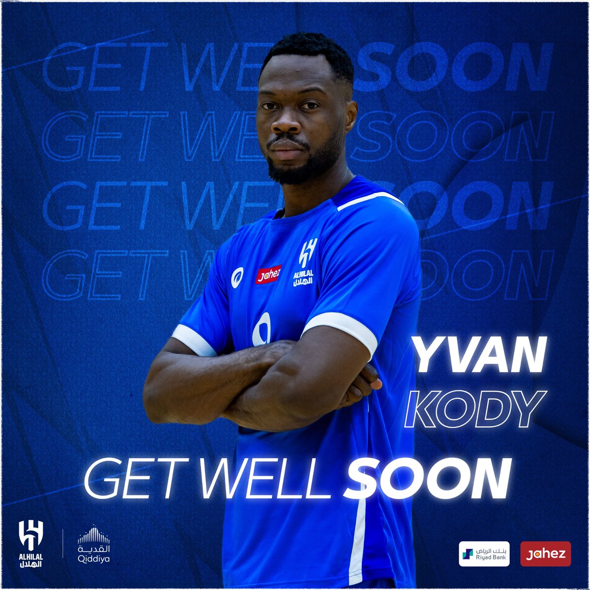 GET WELL SOON 🙏🏻
YVAN KODY 💙

Wishing you a speedy recovery 🏐
#AlHilal