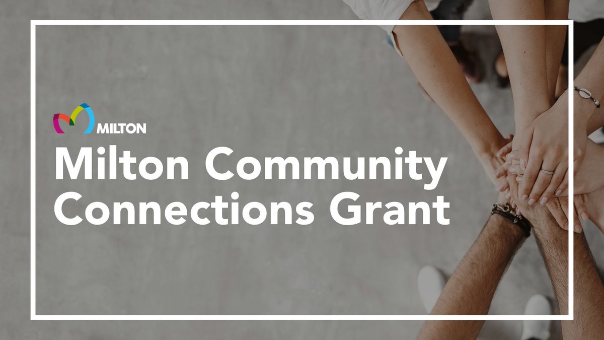 Have you heard of the Milton Community Connections Grant? Previously known as the Milton Small Grant Program, this program is designed to support small scale, community-led projects that are working to improve the quality of life in Milton. Learn more: milton.ca/en/arts-and-re…
