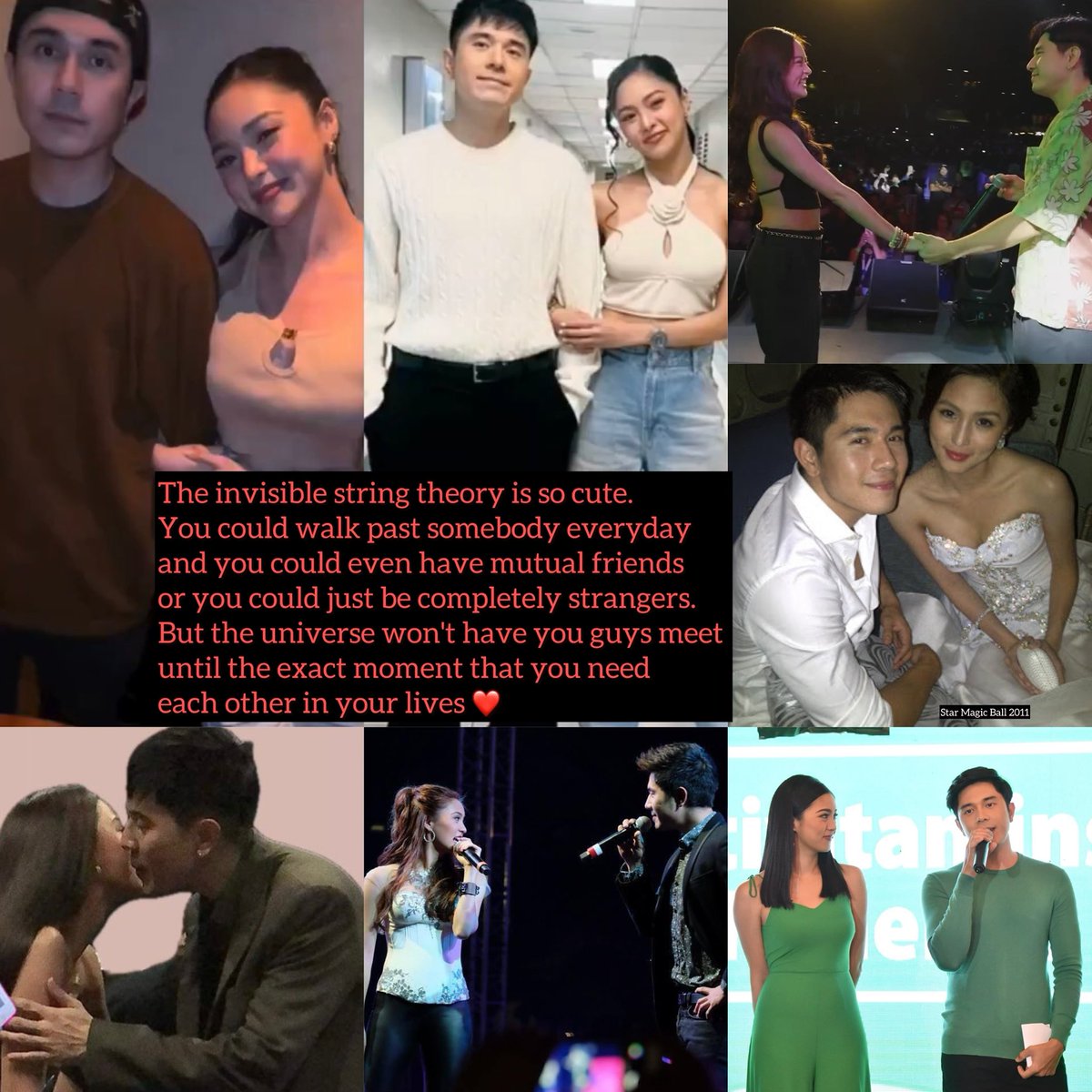 The invisible string theory is so cute.
You could walk past somebody everyday and you could even have mutual friends or you could just be completely strangers.
But the universe won't have you guys meet until the exact moment that you need each other in your lives 💚
#KimPau