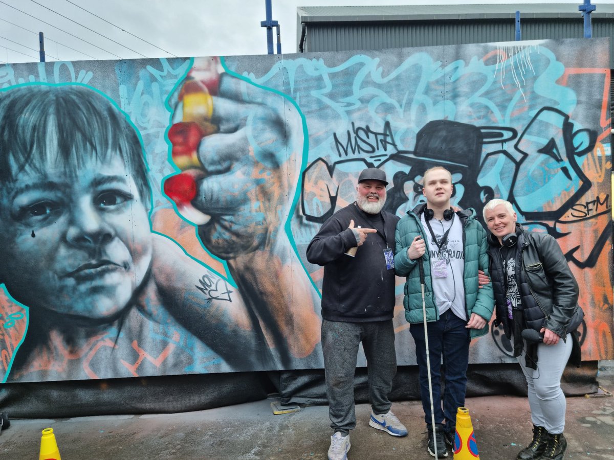 #FreedUp joined @SunnyGRadio down at @SWG3glasgow for #Yardworks #graffiti #streetart festival yesterday, chatting to Gaz, Tap Ends Finest, creator of our logo as well as some of the artists involved in the festival, fantastic day!😎