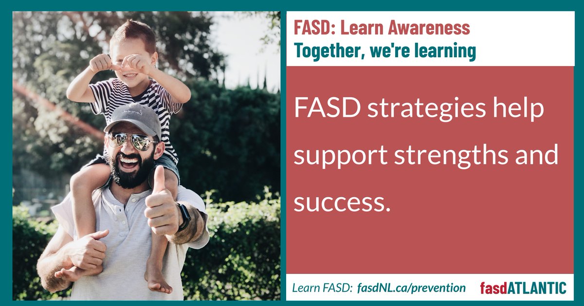 FASDNL_Team's tweet photo. #FASD Learn Awareness. Together, we're learning.
FASD strategies help support strengths and success.
Visit our website to learn more about fetal alcohol spectrum disorder ⬇⬇
https://t.co/moMgoxDnGM
#fasdAwareness #fasdPrevention #fasdAtlantic https://t.co/WcVrQaZURA
