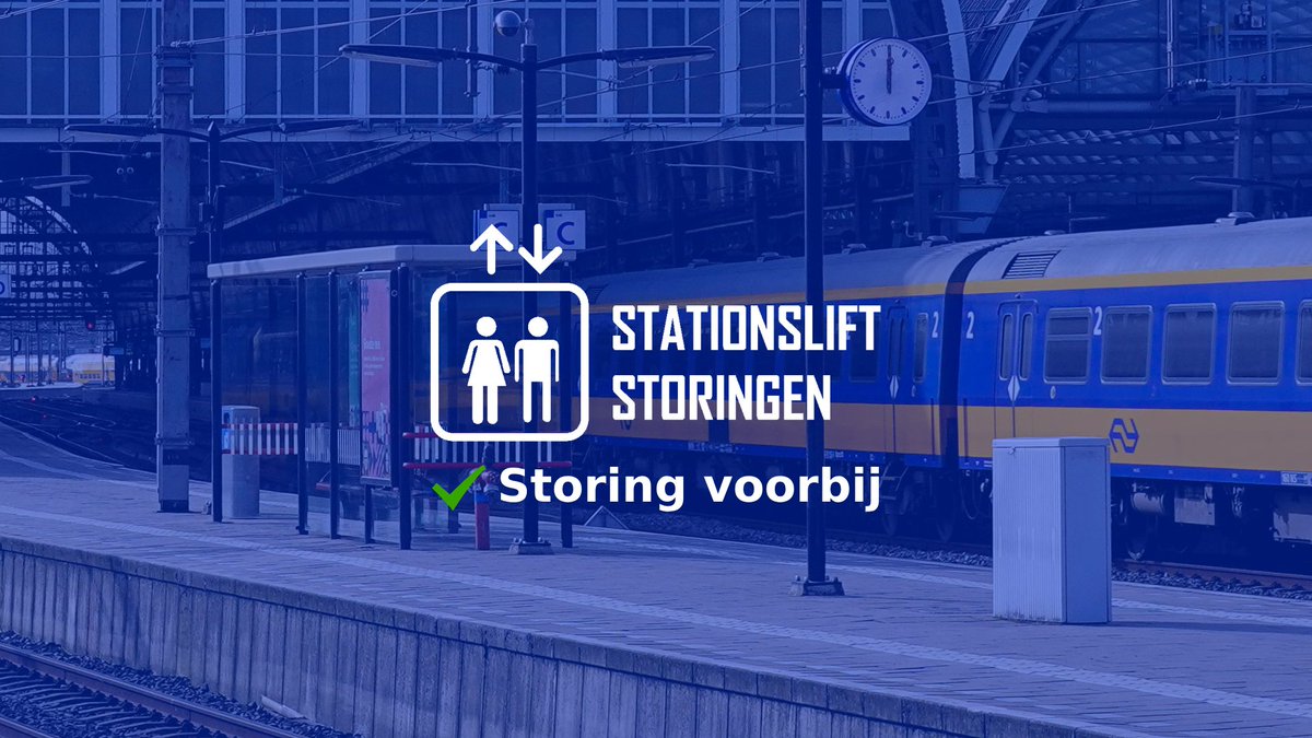 De lift bij spoor 1 van station Culemborg is weer beschikbaar. stationsliftstoringen.nl/opgeloste-stor…