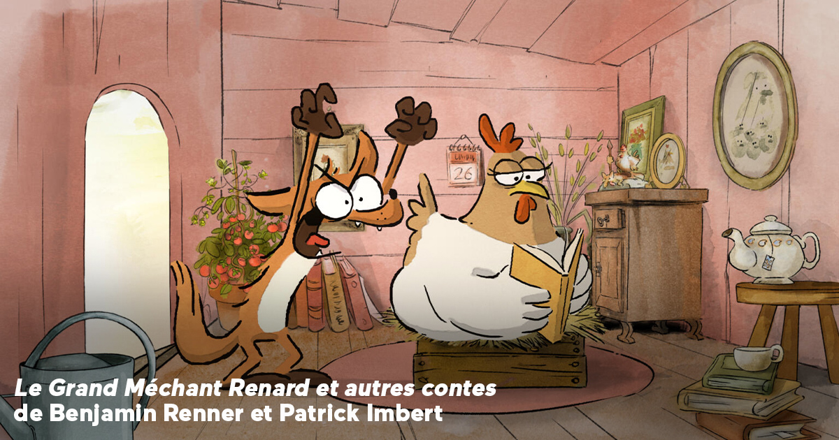 [J-1] CinéKids : 'Le Grand Méchant Renard et autres contes' de Benjamin Renner et Patrick Imbert Pour pouvoir manger des poussins, le Renard se met à couver des œufs. Quand ceux-ci éclosent, ils le prennent pour leur mère ! → Mercredi 8 mai à 15h : vu.fr/Bchsq