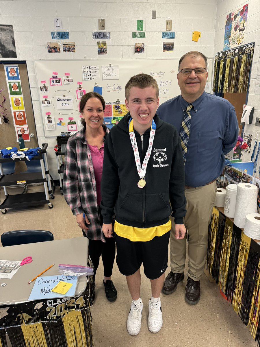 Congratulations Josh on your first place finish in the softball throw this past Saturday at the @SpecialOlympics Spring Games. We are so proud of you! #GoLemont #WeAreLemont @MPilarskiLHS