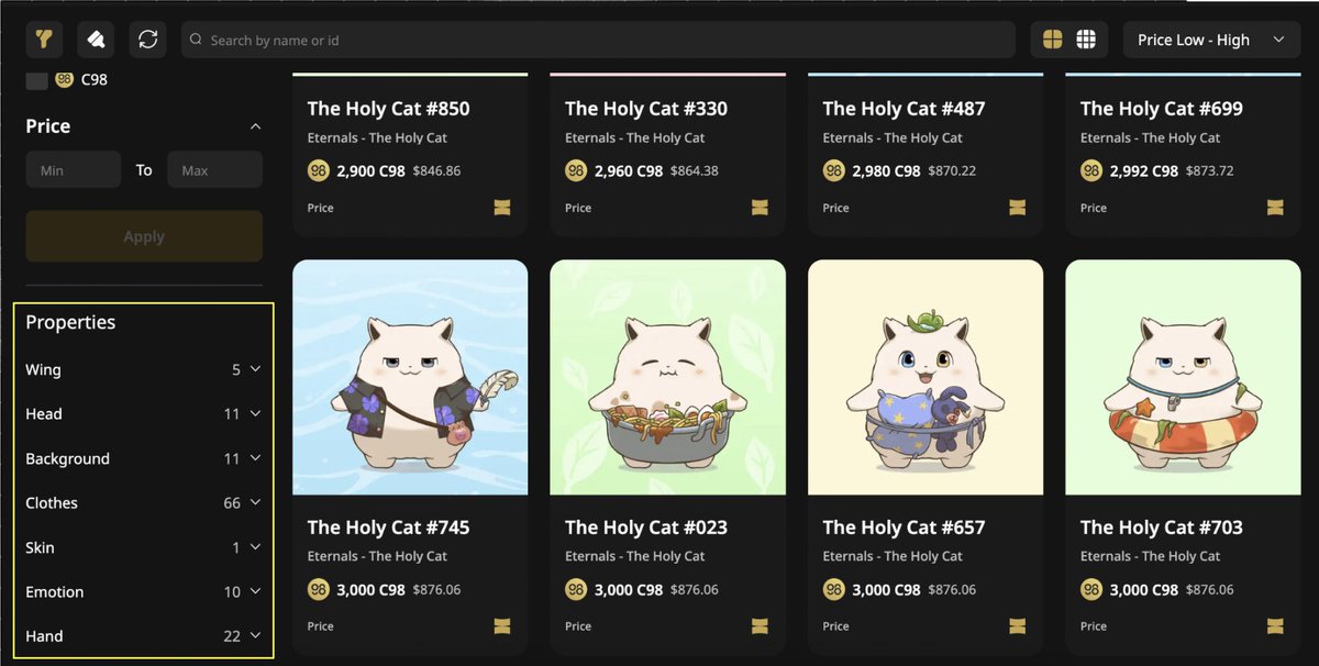 You want cute cat? Cool cat? or Excited cat? 😼 You want Earth cat? Pink cat? or Legend cat? 🔥 Find and bring the cat of your heart home using our Properties Filter feature. Did you find your soulmeow? Flex it below 👇