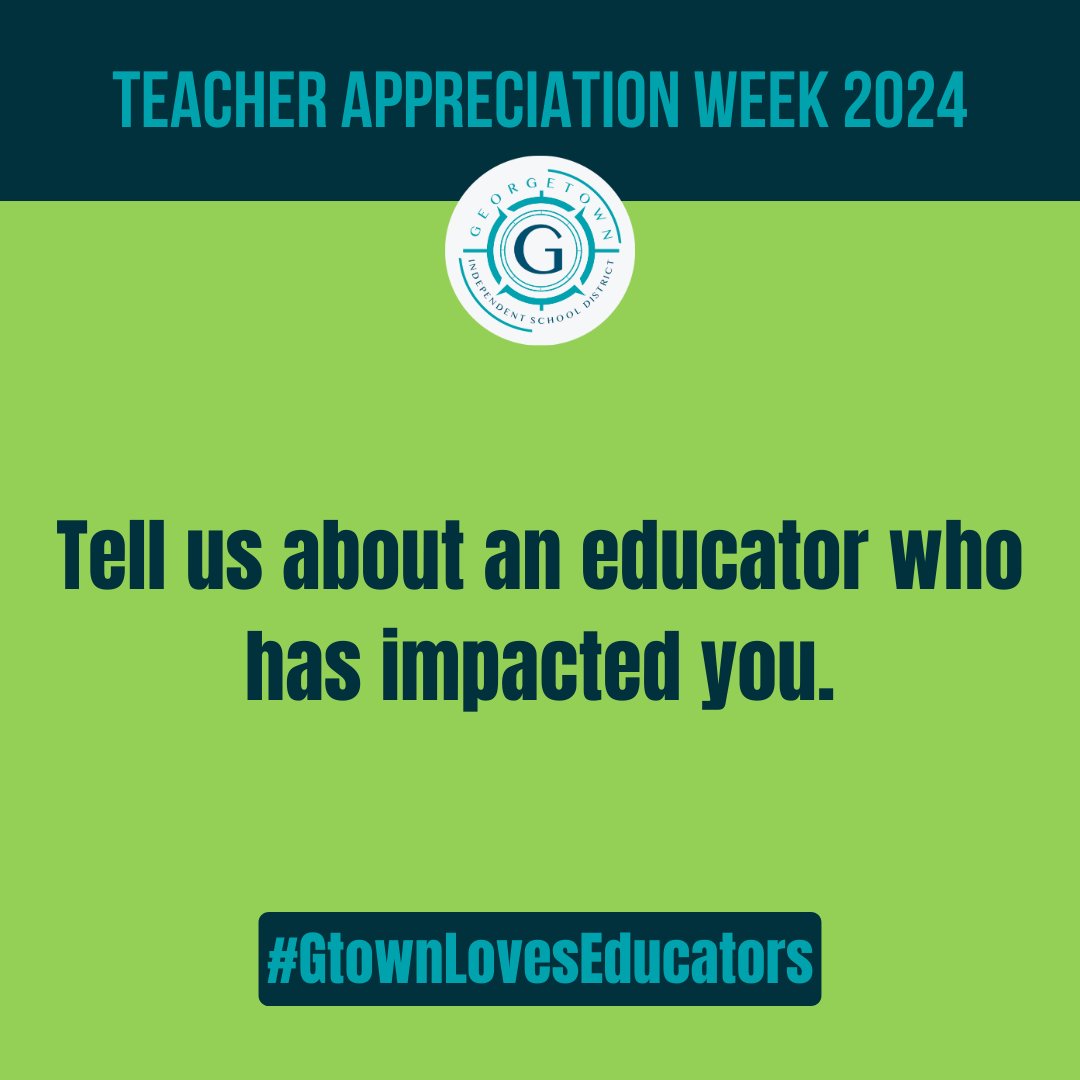 It's a great Monday to celebrate educators! 
Let's kick Teacher Appreciation Week off strong: Tell us about an educator who has impacted you. 

🌟 Use #GTownLovesEducators & tag them!