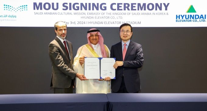 On May 3, Hyundai Elevator signed a Memorandum of Understanding (MOU) with the Cultural Affairs Department of the Embassy of the Kingdom of Saudi Arabia to exchange HR and technology buff.ly/4bidoI4