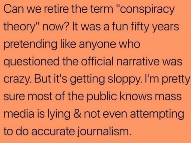 Today is Monday and a great time to face the truth about conspiracy theories. #MondayMotivation #MondayVibes