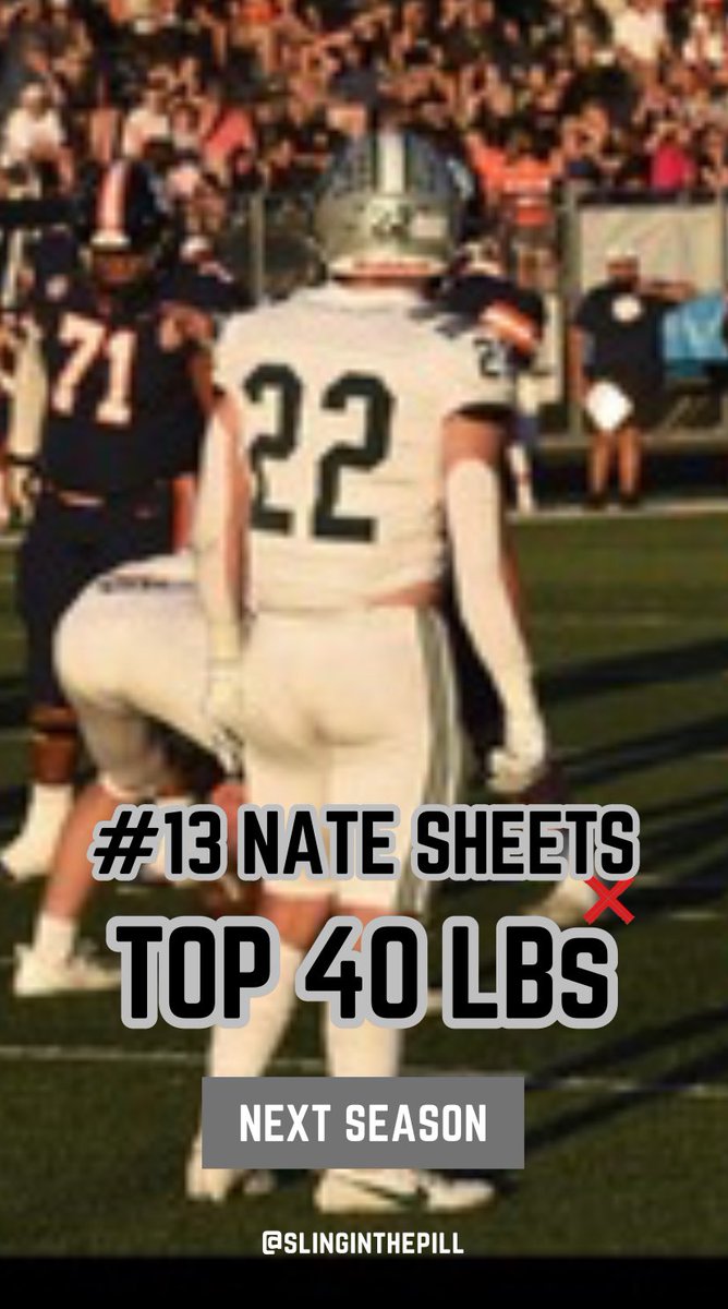 NUMBER 13: #natesheets out of @OlyTitansFB