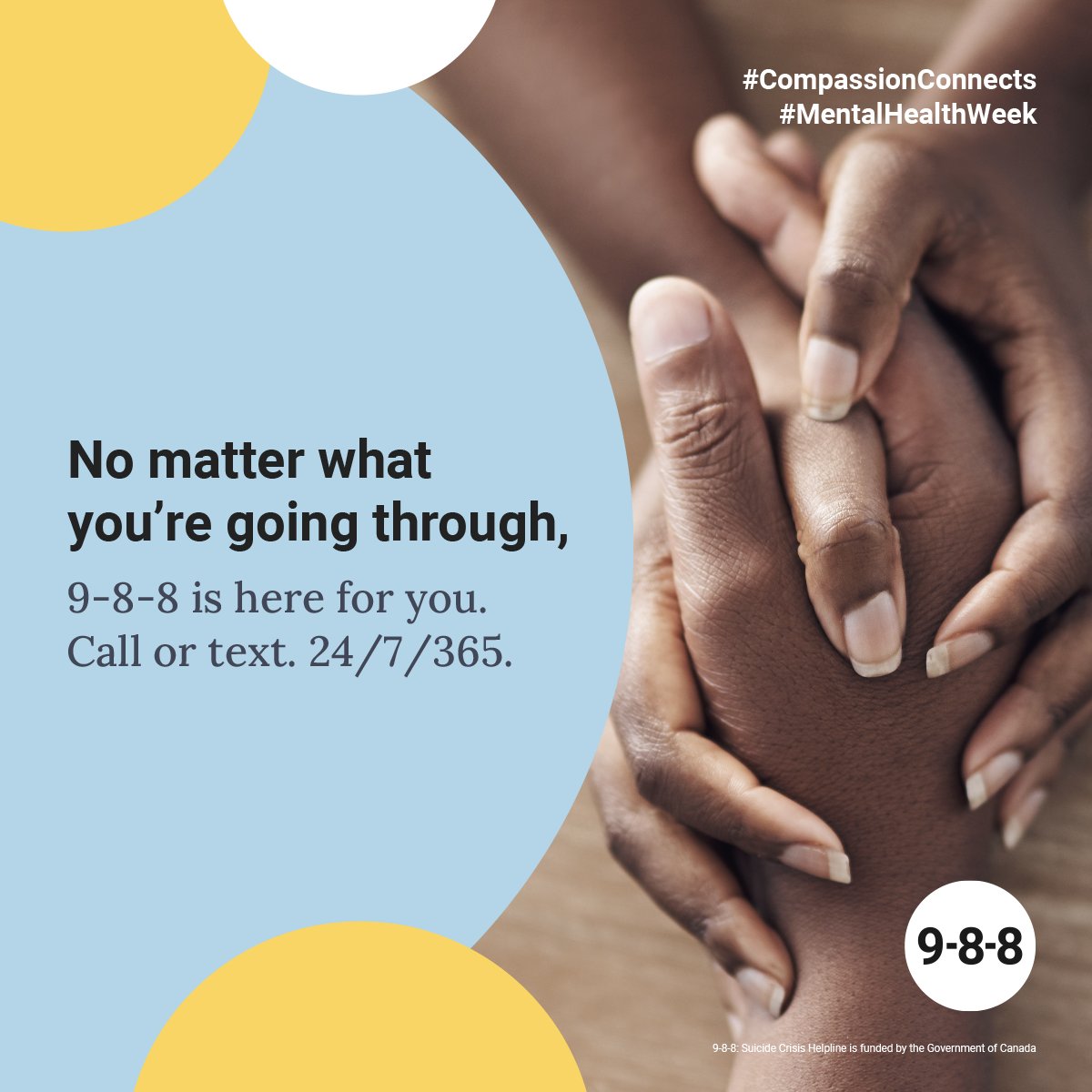 During #MentalHealthWeek and every week, we’re here to listen, no matter what you are going through. #CompassionConnects