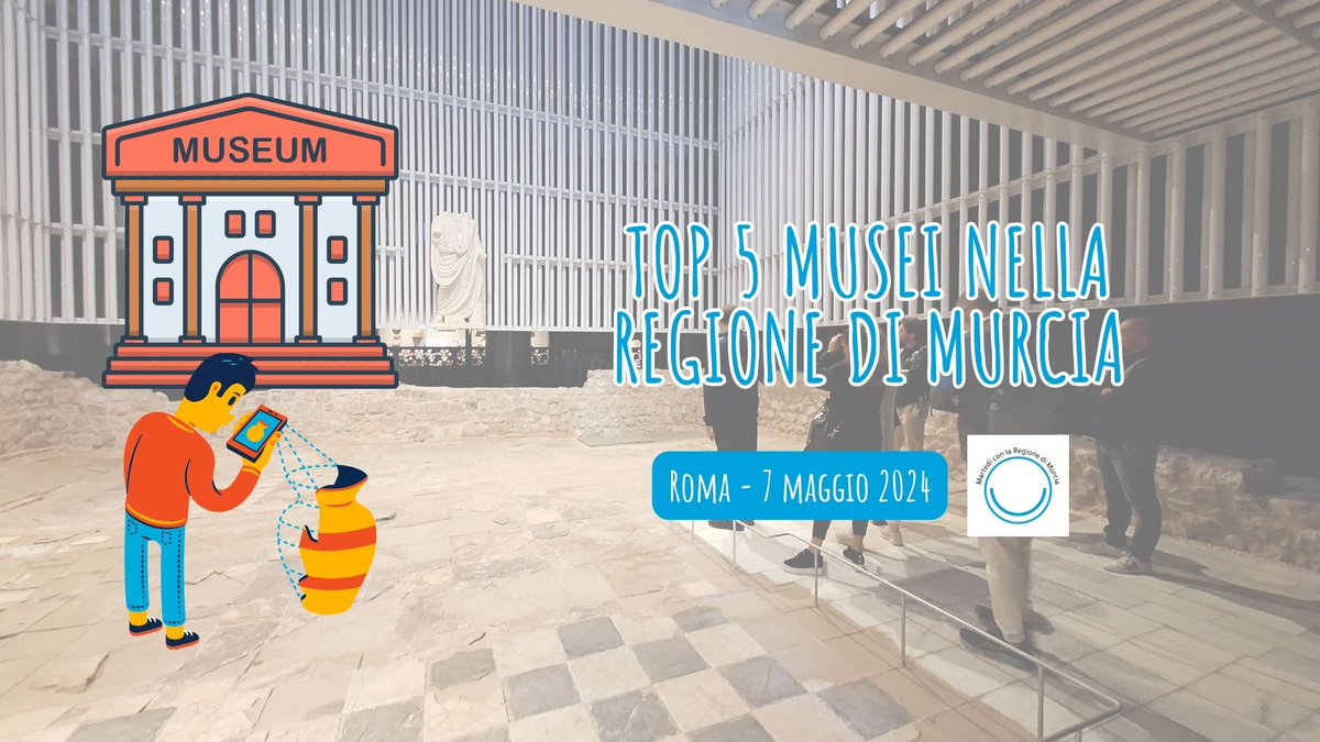 Amanti dei musei, ne abbiamo? 🤩 

Eccoci qua con il riepilogo dei migliori musei nella #RegióndeMurcia! 🏛️

Domani alle ore 14:30, iscriviti qui 👉bit.ly/4bmaC4l

#VisitSpain #CMI #SpainArt  @TurismoRMurcia
