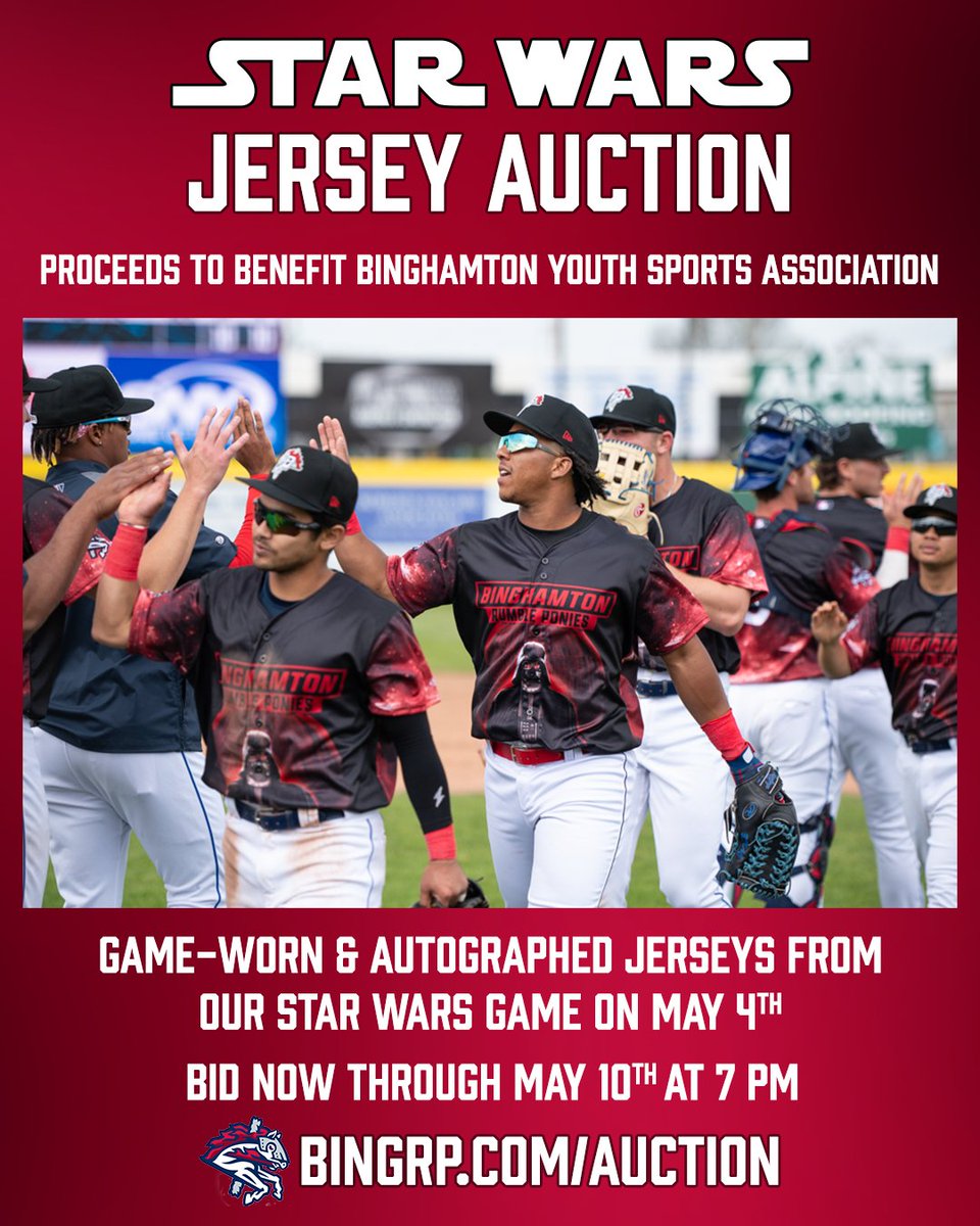 Bid NOW on these Star Wars game-worn (and game won) jerseys! Bidding is open until Friday, May 10 - act fast! 🛒: bingrp.com/auction