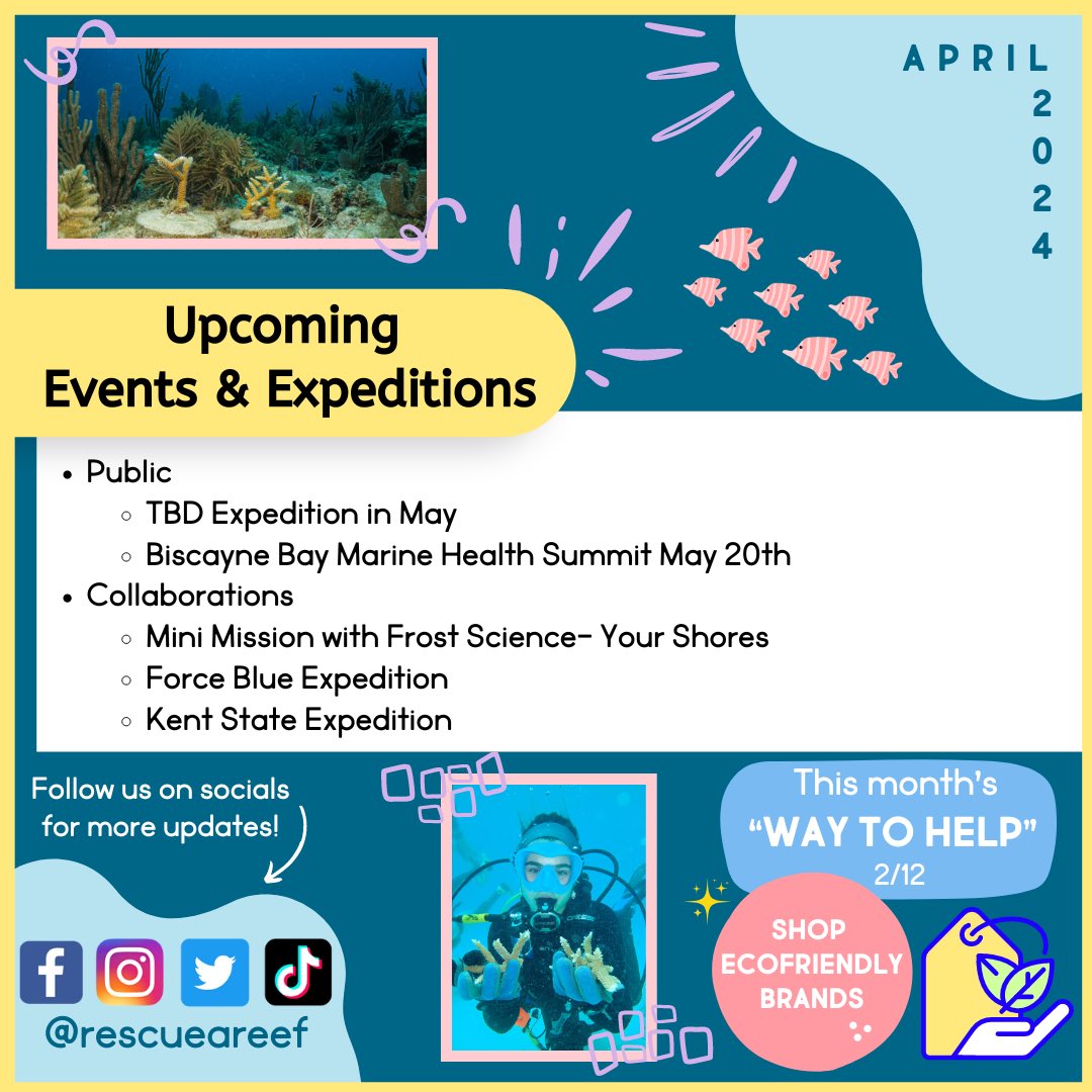 The Reef Report - April! 🪸 Check out what we’ve been up to this past month! The Reef Report includes updates on our @MiamiRosenstiel research, events, and expeditions! Be sure to sign up for our email list (like in bio) to be the first to get these updates!